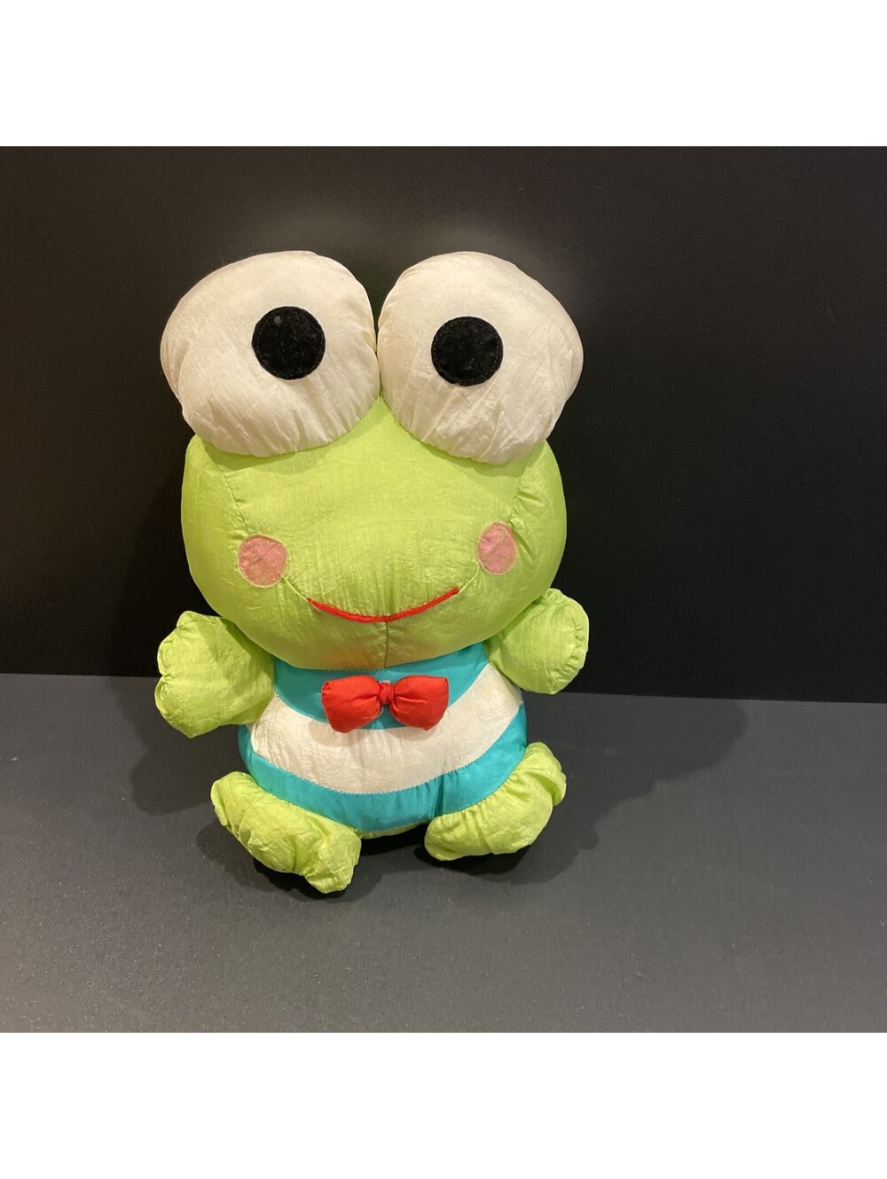 VTG Sanrio Keroppi Plush Nylon Vintage 1990's Frog Stuffed Animal Hello Kitty